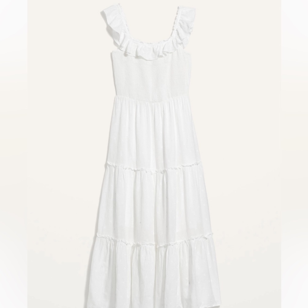 Old Navy Embroidered Maxi Dress in White. Size XL. Brand new!